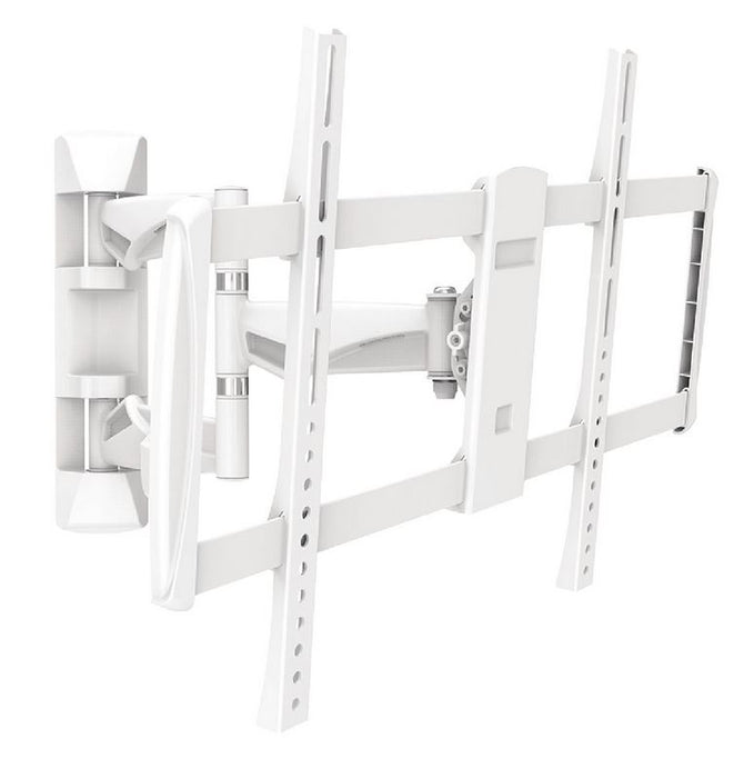 TV wall bracket that can be rotated and tilted for screens up to 70 inches. White