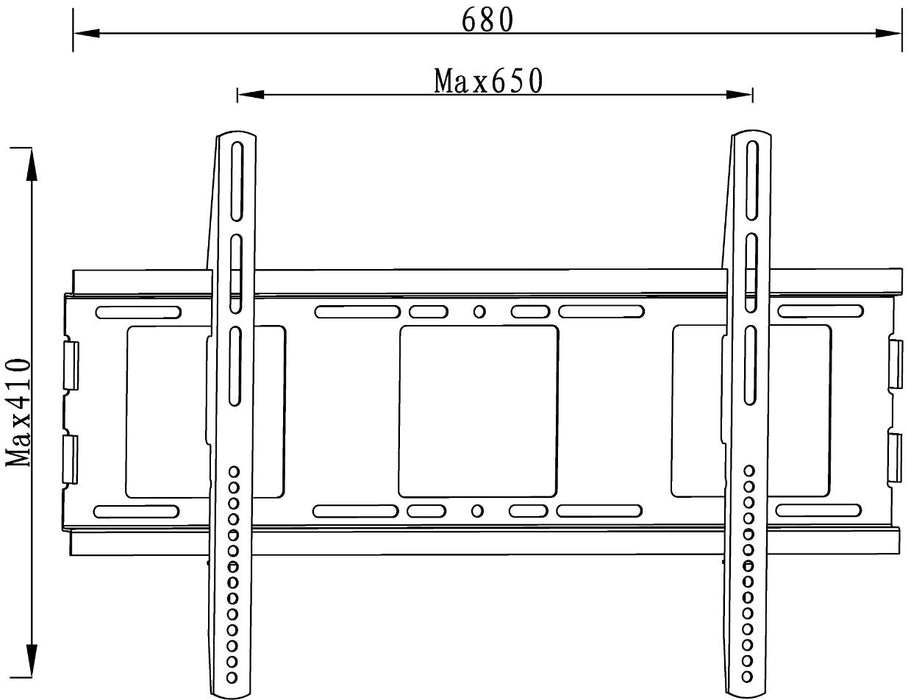 Lockable Wall Bracket up to 90 inches for QLED LCD and OLED